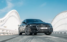 Black Audi A6 S-line for rent in Dubai