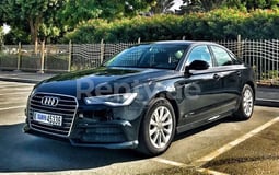 Black Audi A6 for rent in Abu-Dhabi