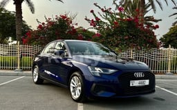 Blue Audi A3 for rent in Dubai