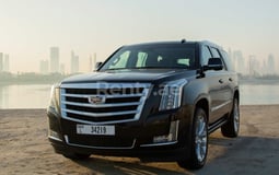 Schwarz Cadillac Escalade zur Miete in Abu-Dhabi