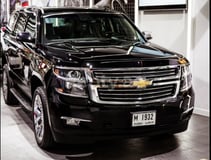 Black Chevrolet Tahoe for rent in Sharjah