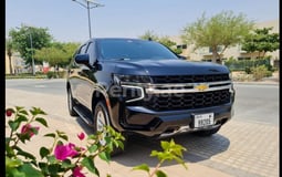 Black Chevrolet Tahoe for rent in Sharjah