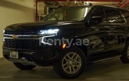 Black Chevrolet Tahoe for rent in Dubai