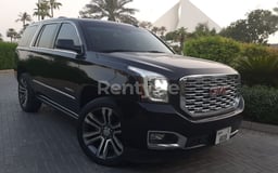 Black GMC Yukon for rent in Dubai