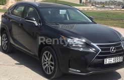 Black Lexus NX200T for rent in Dubai