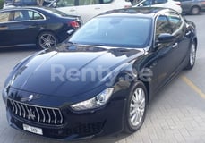 Black Maserati Ghibli for rent in Dubai