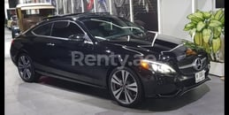 Black Mercedes C300 Coupe for rent in Sharjah