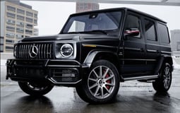 Schwarz Mercedes G63 class Black Edition zur Miete in Dubai