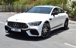 White Mercedes GT 63 S 4MATIC for rent in Dubai