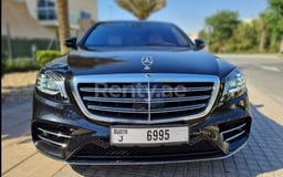 Black Mercedes S 560 for rent in Sharjah