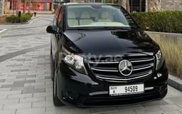 Black Mercedes Vito VIP for rent in Dubai