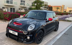 Black Mini Cooper for rent in Dubai