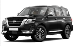 Black Nissan Patrol for rent in Sharjah