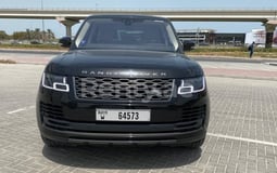 Schwarz Range Rover Vogue HSE zur Miete in Abu-Dhabi