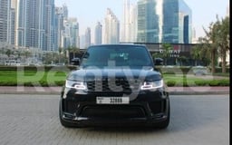 Schwarz Range Rover Sport zur Miete in Dubai