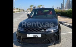 أسود Range Rover Sport للإيجار في Abu-Dhabi