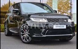 Schwarz Range Rover Sport zur Miete in Abu-Dhabi