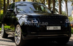 Black Range Rover Vogue for rent in Abu-Dhabi