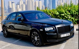 Black Rolls Royce Ghost for rent in Dubai