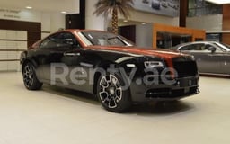 أسود Rolls Royce Wraith-BLACK BADGE ADAMAS 1 OF 40 للإيجار في Abu-Dhabi