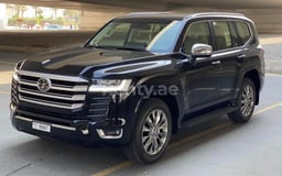 Black Toyota Land Cruiser for rent in Dubai