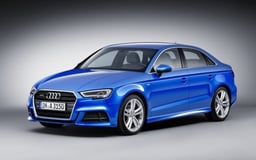 Blau Audi A3 zur Miete in Abu-Dhabi