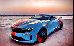 أزرق CAMARO GULF LIVERY EDITION للإيجار في Sharjah