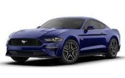 Azul Ford Mustang en alquiler en Abu-Dhabi