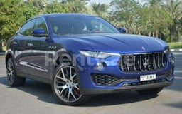 Blue Maserati Levante S for rent in Dubai