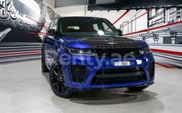 Blue Range Rover Sport SVR for rent in Abu-Dhabi