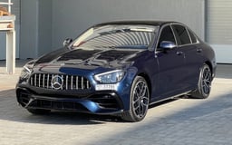 Dark Blue Mercedes E350 for rent in Dubai