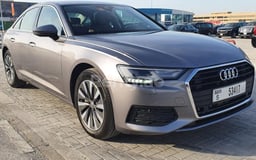 Dark Grey Audi A6 for rent in Dubai