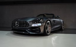 Dark Grey Mercedes GTC cabrio for rent in Dubai