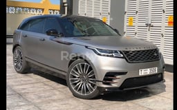 Dark Grey Range Rover Velar for rent in Dubai