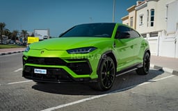 在Abu-Dhabi租赁绿色 Lamborghini Urus Capsule