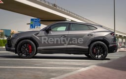 Grey Lamborghini Urus V8TT for rent in Dubai