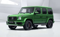 Green Mercedes G63 for rent in Abu-Dhabi