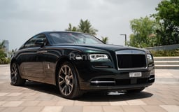 Green Rolls Royce Wraith for rent in Abu-Dhabi