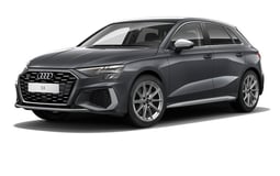 Grey Audi S3 for rent in Dubai