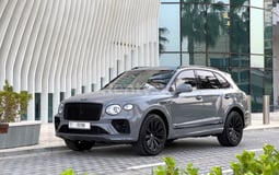 Grey Bentley Bentayga for rent in Dubai