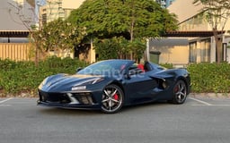 اللون الرمادي Chevrolet Corvette Spyder للإيجار في Abu-Dhabi