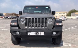 Grey Jeep Wrangler Unlimited Sports for rent in Dubai