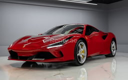 Red Ferrari F8 Tributo for rent in Dubai