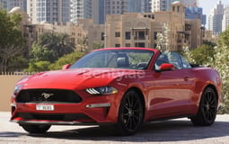 Red Ford Mustang for rent in Dubai
