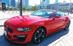 Red Ford Mustang for rent in Dubai