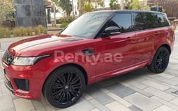 Red Range Rover Sport  Autobiography for rent in Abu-Dhabi