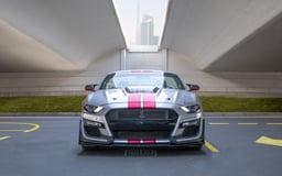 Silber Ford Mustang zur Miete in Abu-Dhabi