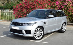 Silver Range Rover Sport for rent in Sharjah