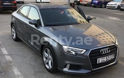 White Audi A3 for rent in Dubai