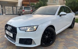 أبيض Audi A4 RS4 Bodykit للإيجار في Sharjah